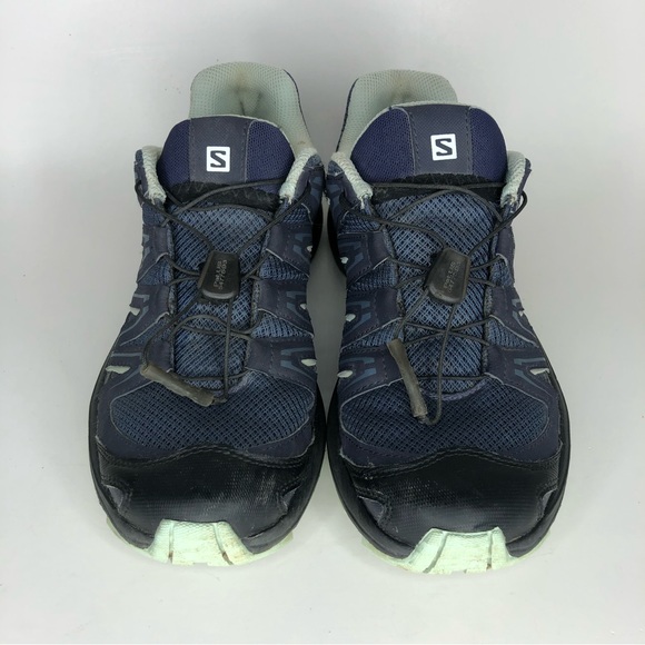 salomon hiking shoes women size 6.5 blue color walking comfort - Picture 6 of 11